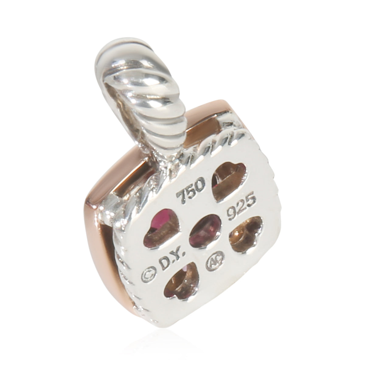 Rose Gold & Sterling Silver Garnet and Sapphire Petite Albion Penda