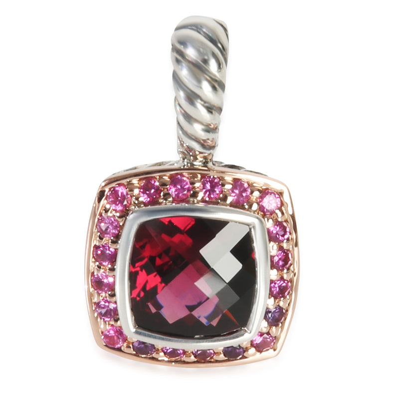 Rose Gold & Sterling Silver Garnet and Sapphire Petite Albion Penda