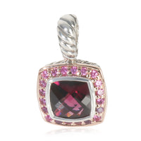 Rose Gold & Sterling Silver Garnet and Sapphire Petite Albion Penda