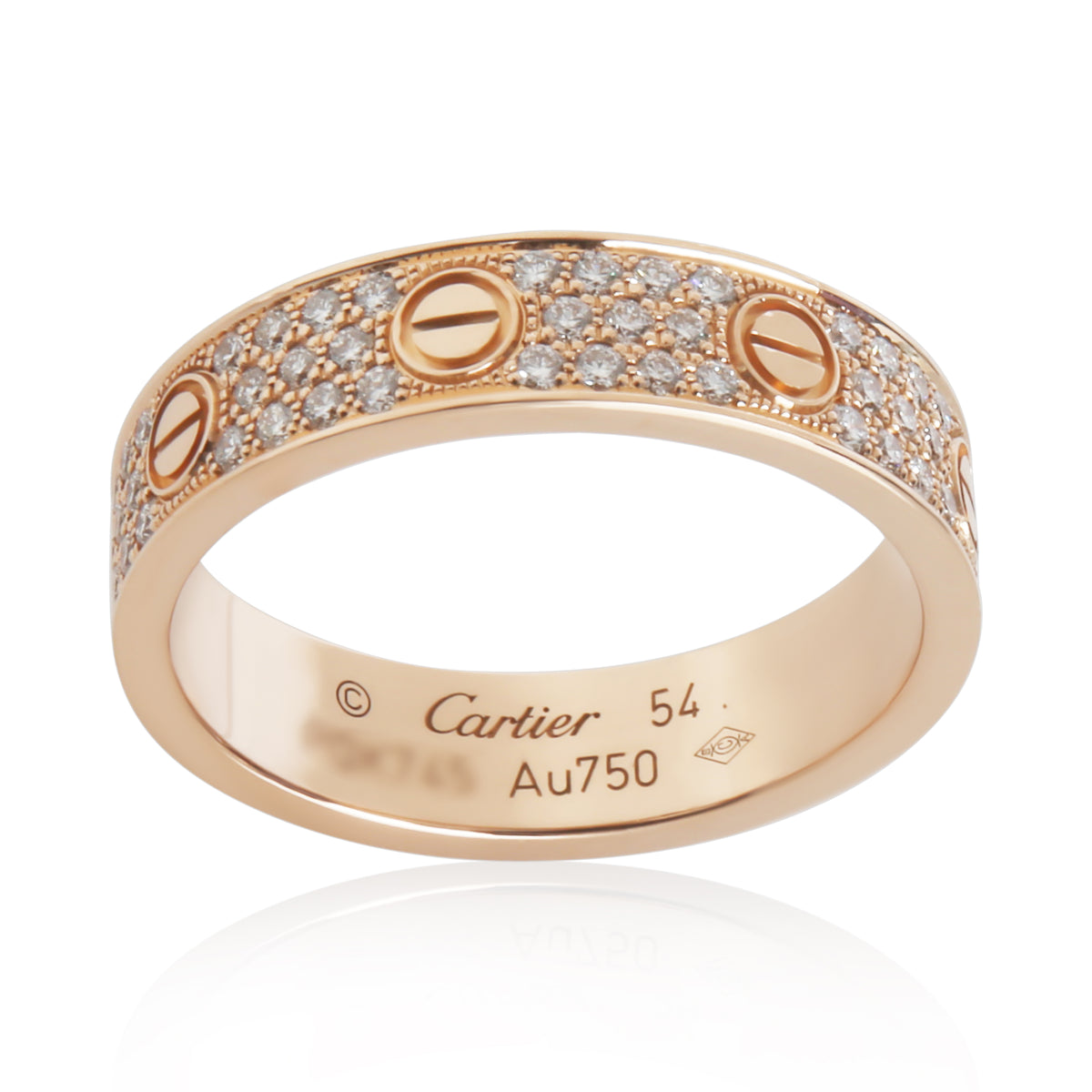 Rose Gold Diamond Small Model Love Ring