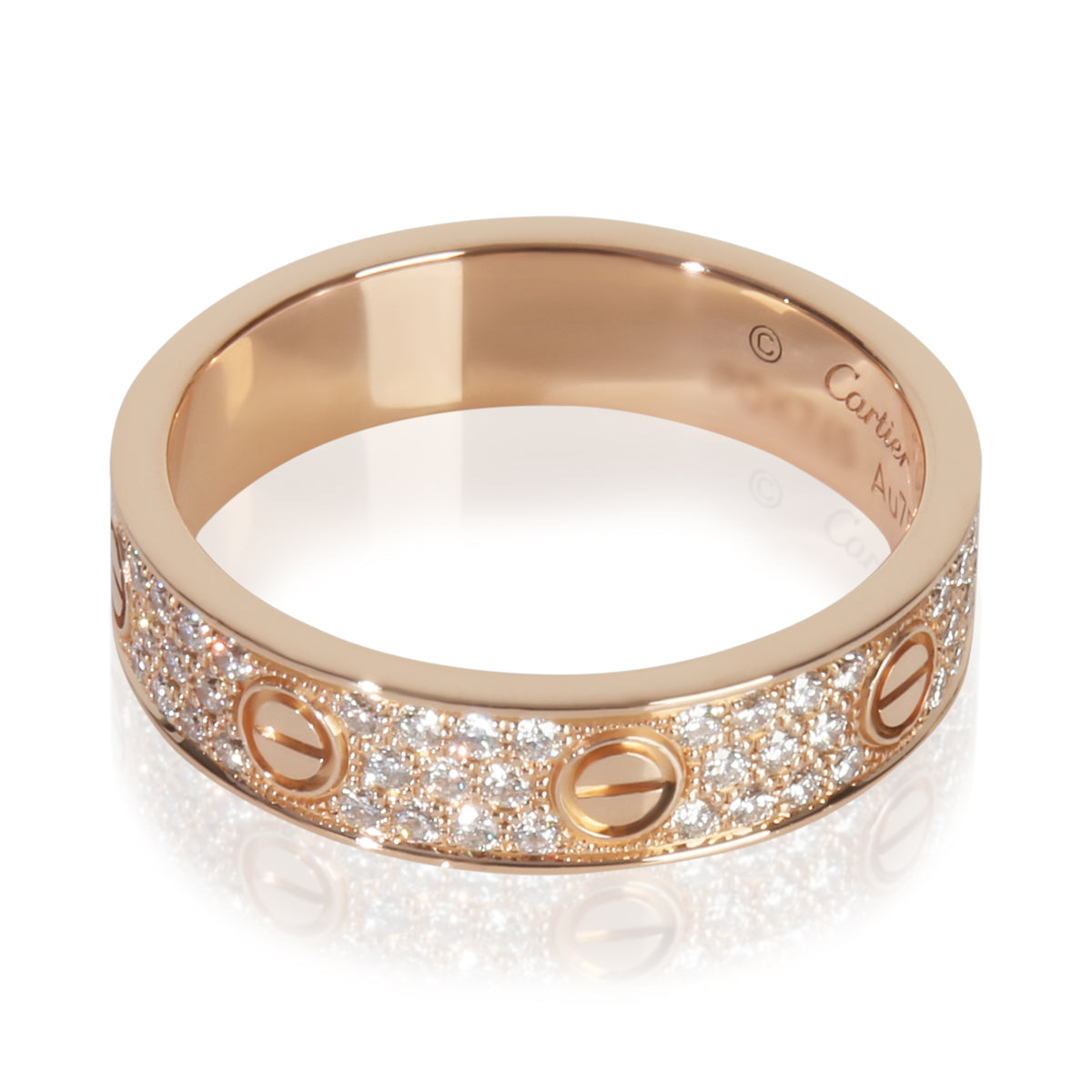 Rose Gold Diamond Small Model Love Ring