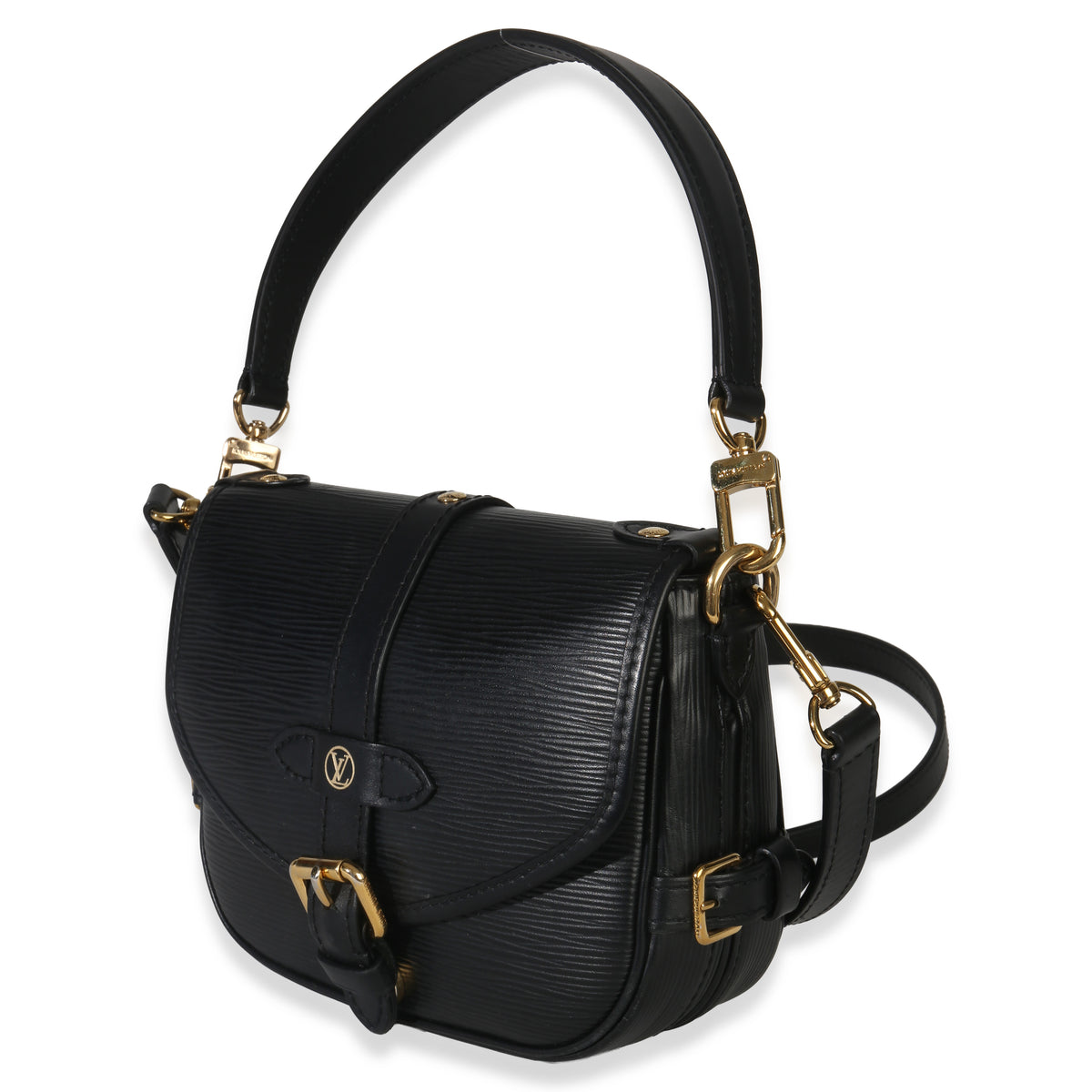 Louis Vuitton Black Epi Saumur BB Handbag sv