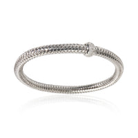 Roberto Coin White Gold Diamond Primavera Flex Bracelet av