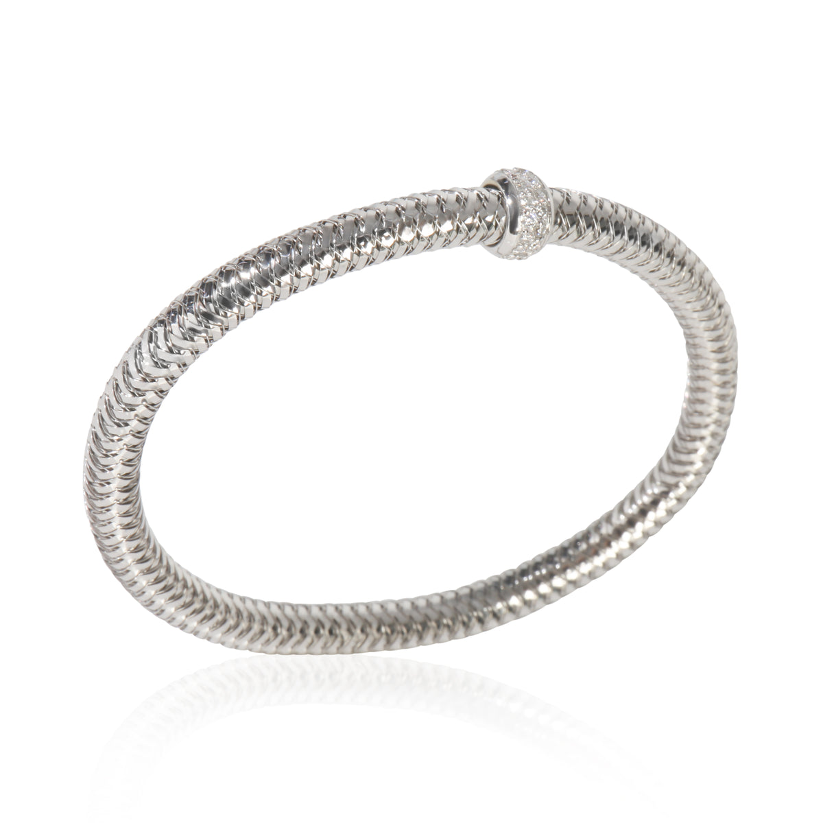Roberto Coin White Gold Diamond Primavera Flex Bracelet bv