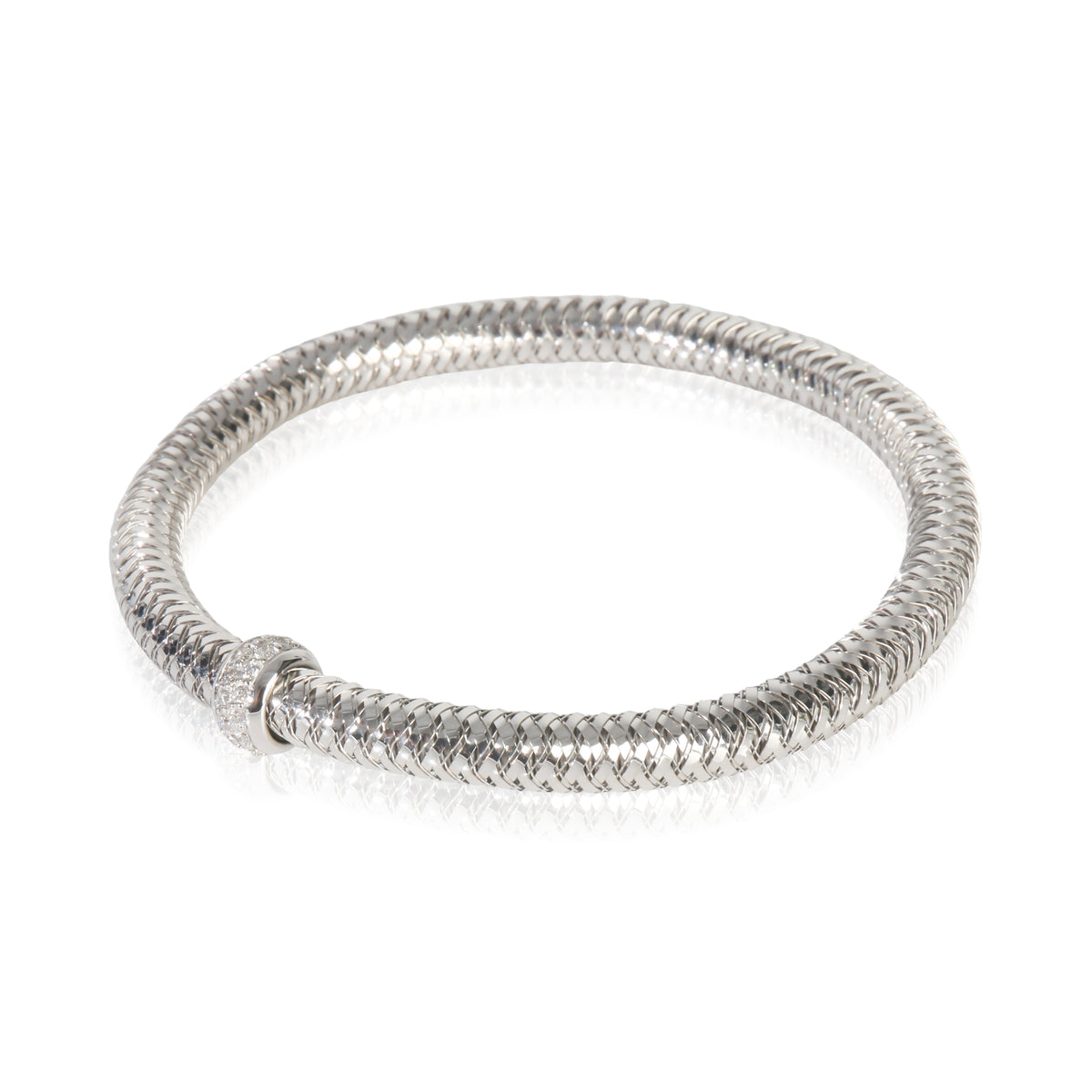 Roberto Coin White Gold Diamond Primavera Flex Bracelet sv