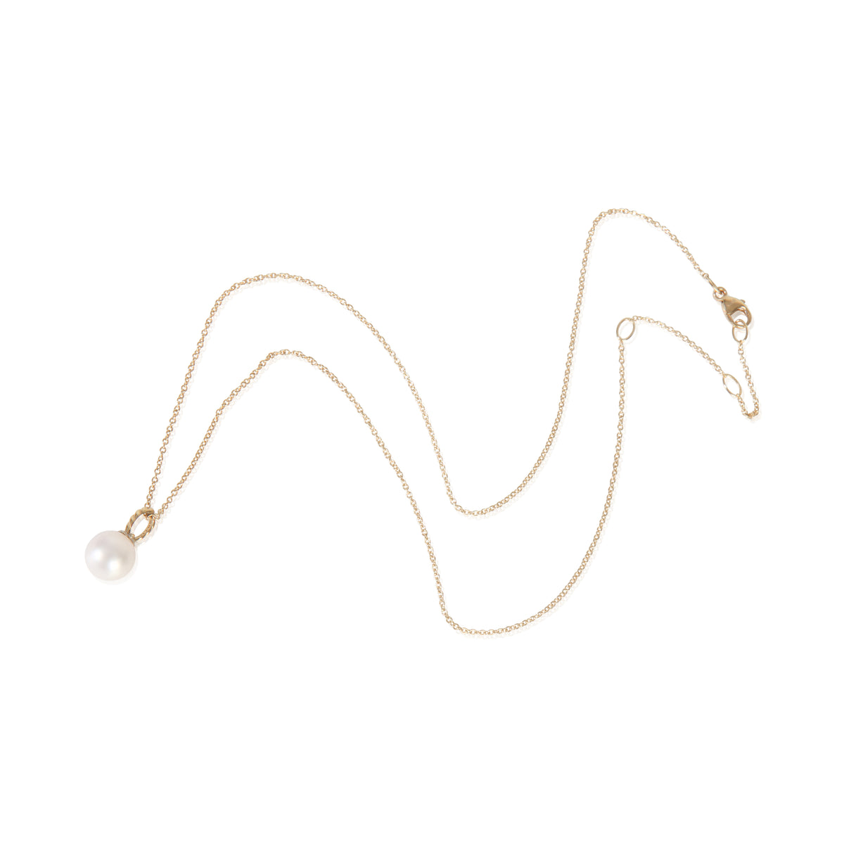 Yellow Gold Pearl and Diamond Petite Solari Pendant