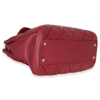 Chanel Red Quilted Lambskin Hampton Large Flap Bag Handbag clasp