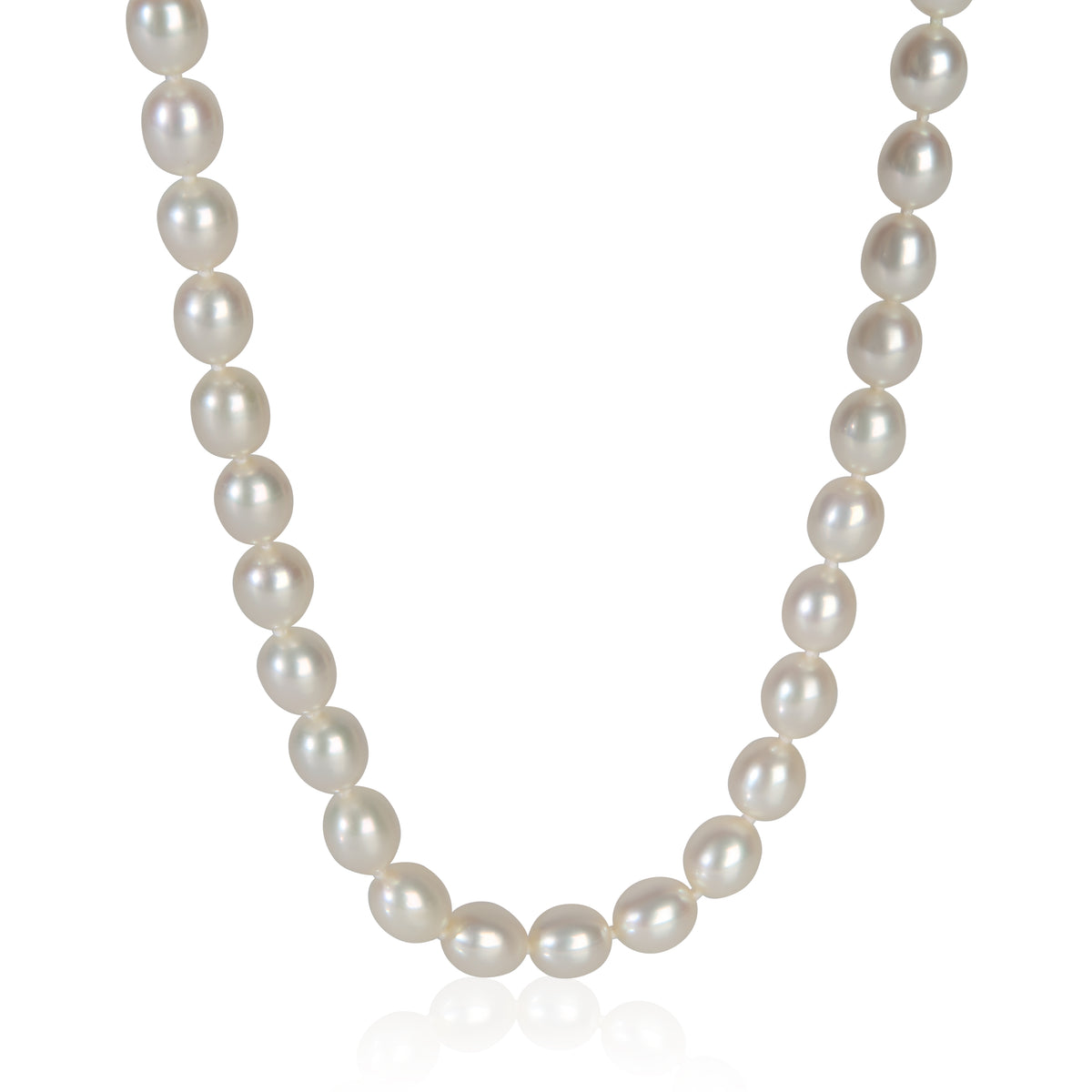 Sterling Silver Pearl Elsa Peretti Open Heart Necklace