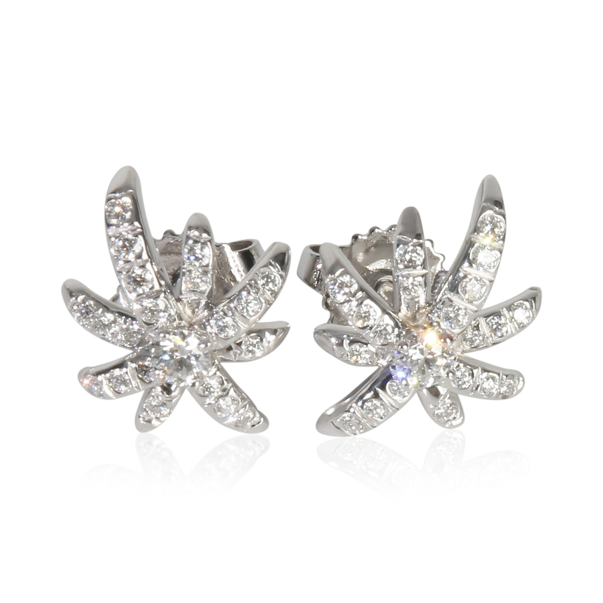 Platinum Diamond Fireworks Earrings