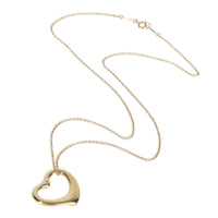 Yellow Gold Diamond Elsa Peretti Open Heart Pendant