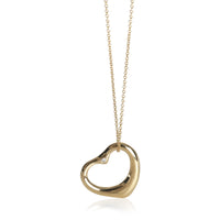Yellow Gold Diamond Elsa Peretti Open Heart Pendant