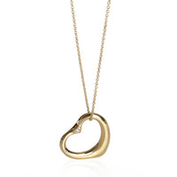 Yellow Gold Diamond Elsa Peretti Open Heart Pendant