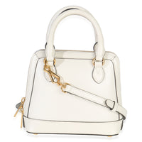 Gucci White Smooth Leather Small 1955 Horsebit Top Handle Bag Handbag bv