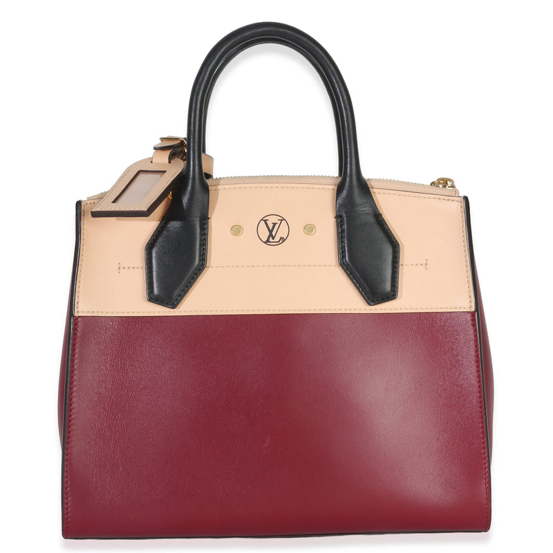 Beige Bordeaux Calfskin City Steamer PM