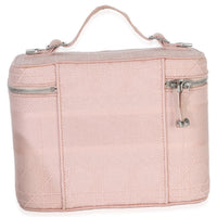 Christian Dior Pink Canvas Embroidered Cannage DiorTravel Vanity Case Handbag bv