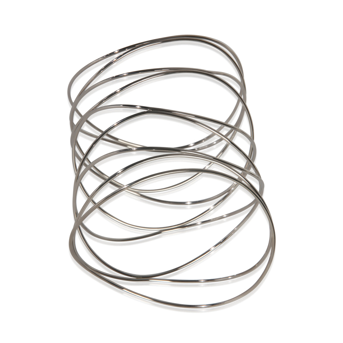 Tiffany & Co. White Gold  Elsa Peretti 9 Row Wave Bracelet pv