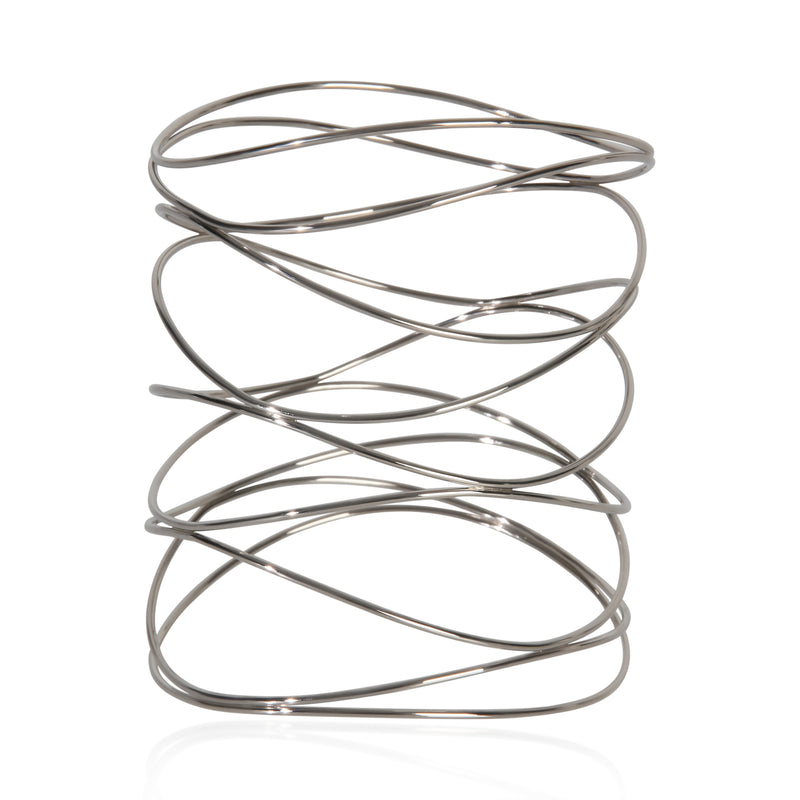 White Gold  Elsa Peretti 9 Row Wave Bracelet