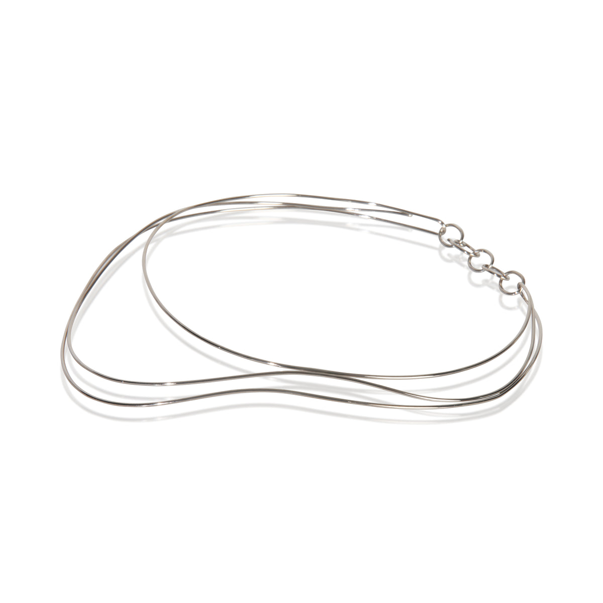 Tiffany & Co. White Gold  Elsa Peretti Wave Collar Necklace sv