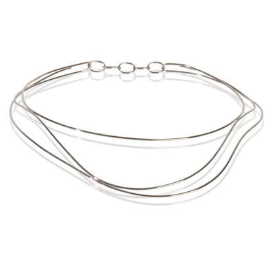 Tiffany & Co. White Gold  Elsa Peretti Wave Collar Necklace fv