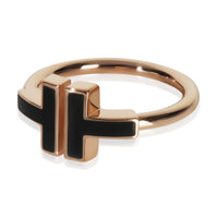 Rose Gold Onyx Tiffany T Wire Ring