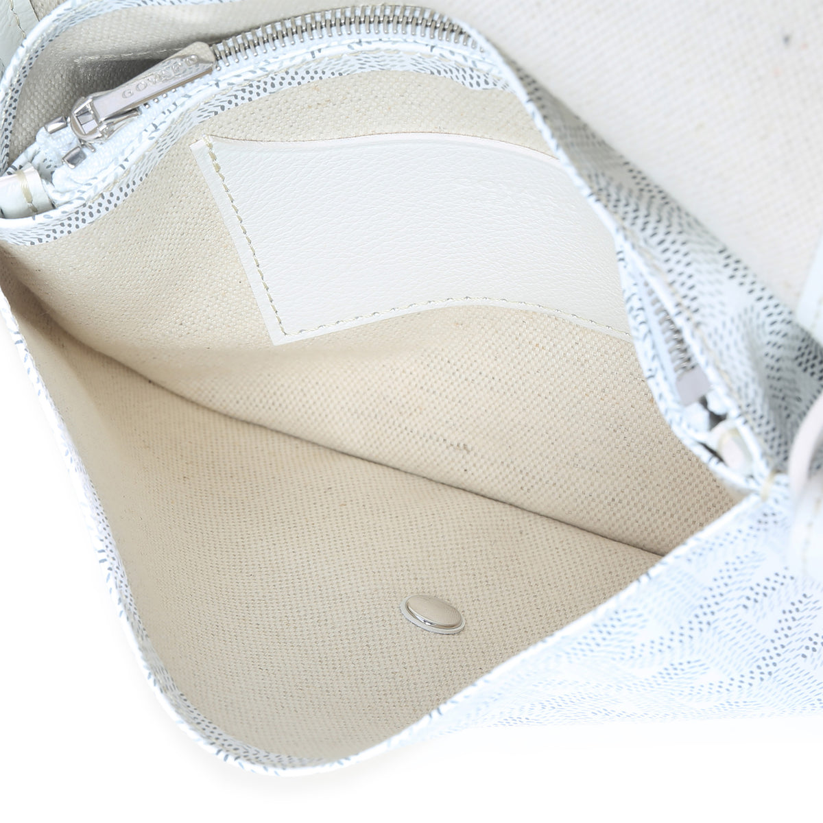 Goyard White ine Canvas Plumet Pocket Wallet Handbag av