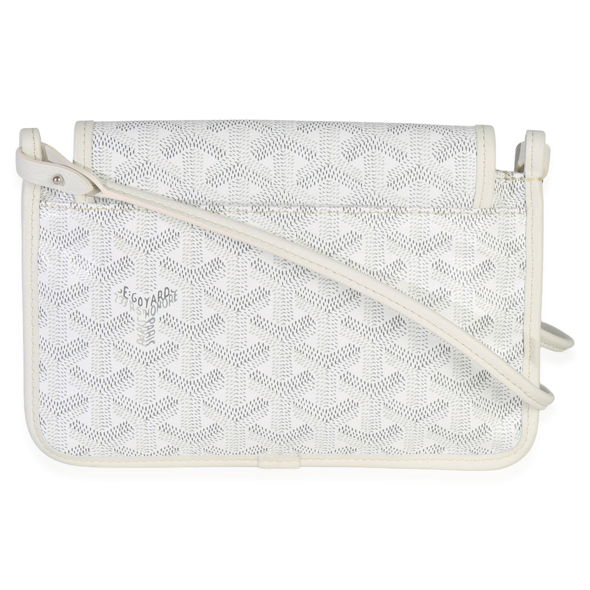 Goyard White ine Canvas Plumet Pocket Wallet Handbag bv