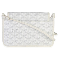 Goyard White ine Canvas Plumet Pocket Wallet Handbag bv