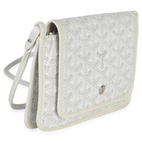 Goyard White ine Canvas Plumet Pocket Wallet Handbag pv
