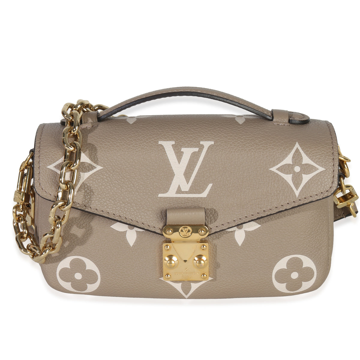 Tourterelle Creme Giant Monogram Empreinte Pochette Metis East Wes