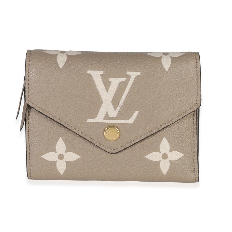 Tourterelle Creme Giant Monogram Empreinte Victorine Wallet