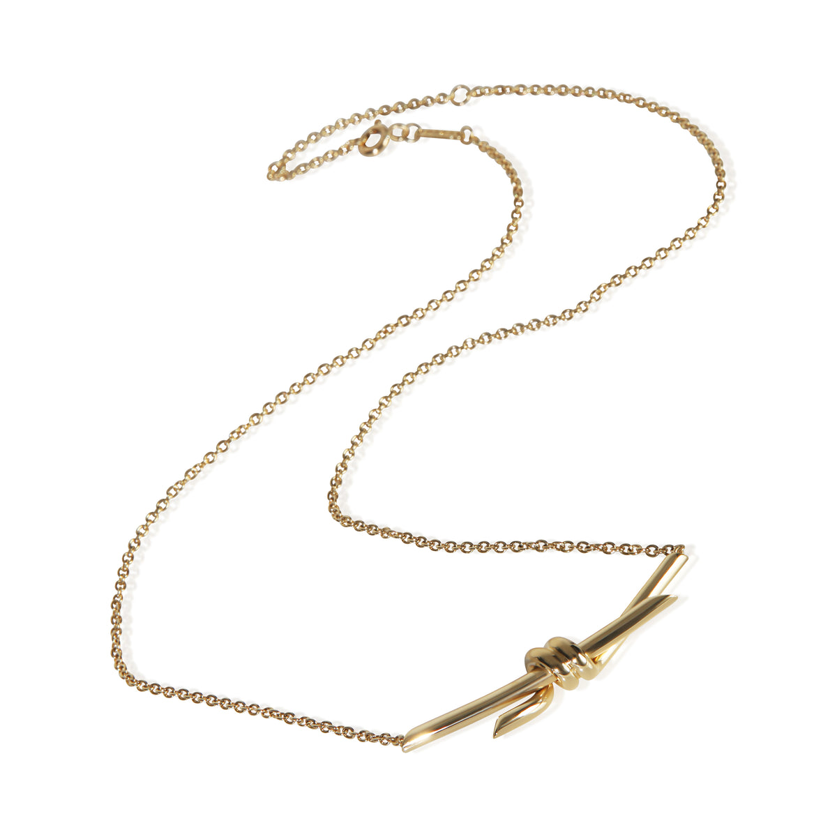 Yellow Gold  Knot Necklace