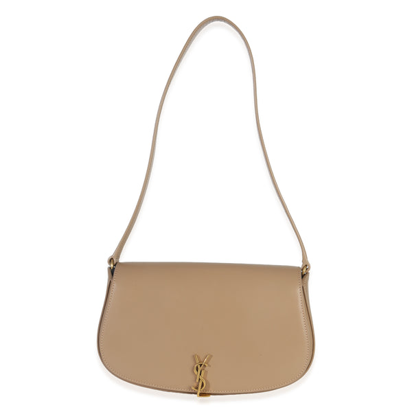 Saint Laurent Beige Box Calfskin Mini Voltaire Shoulder Bag