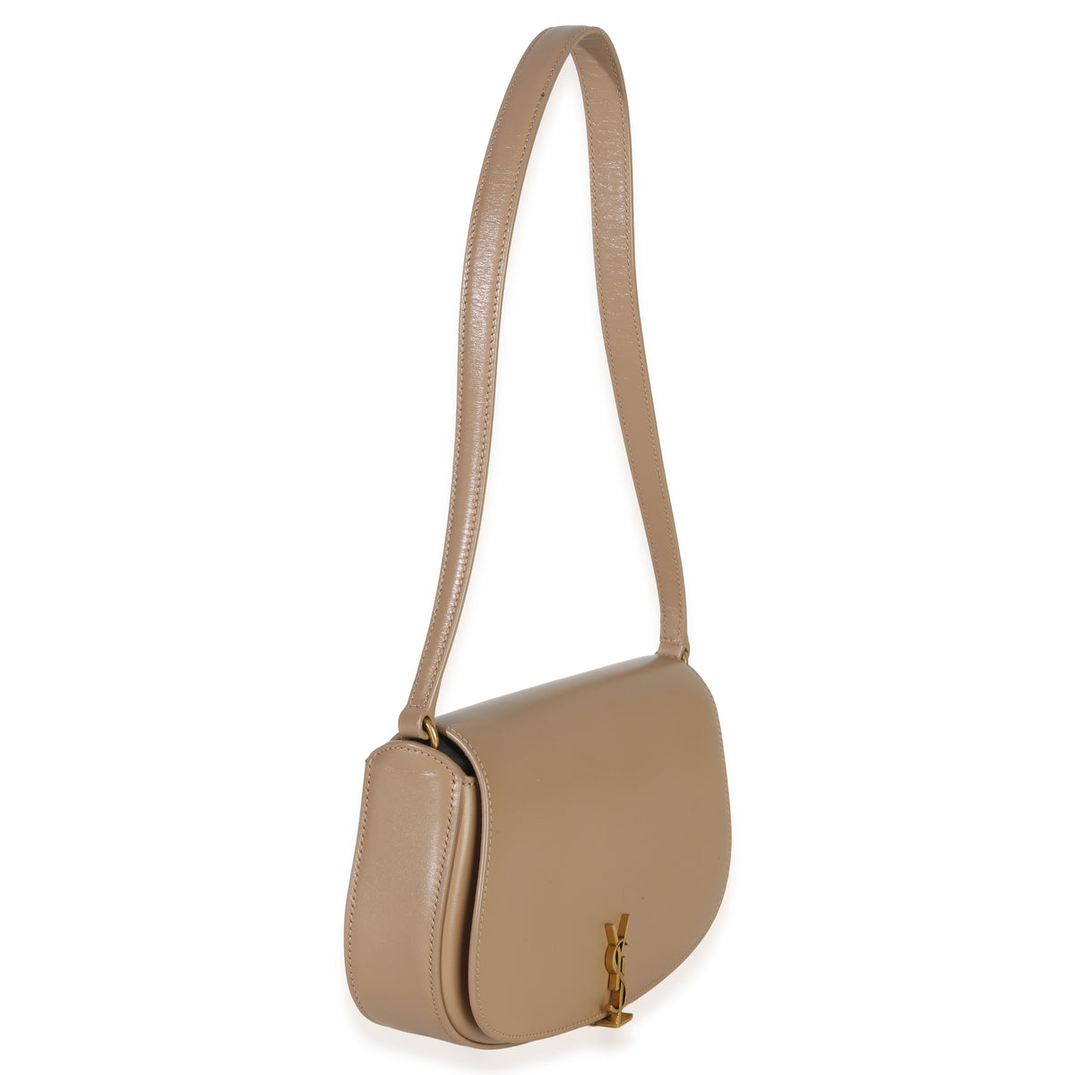 Saint Laurent Beige Box Calfskin Mini Voltaire Shoulder Bag Handbag pv