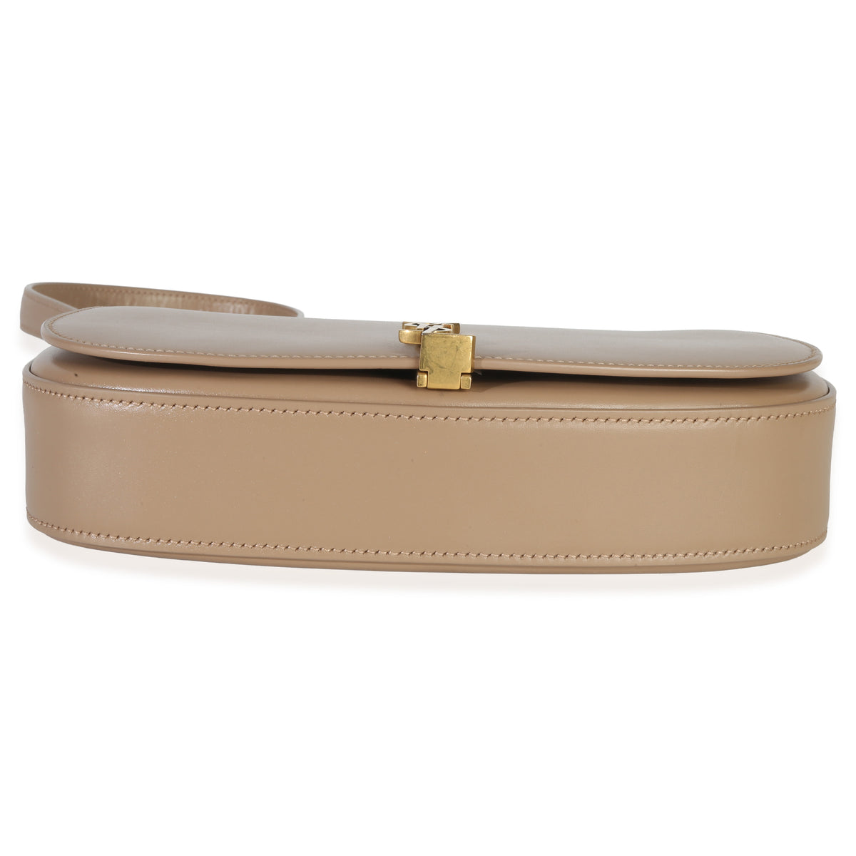 Saint Laurent Beige Box Calfskin Mini Voltaire Shoulder Bag Handbag stamp