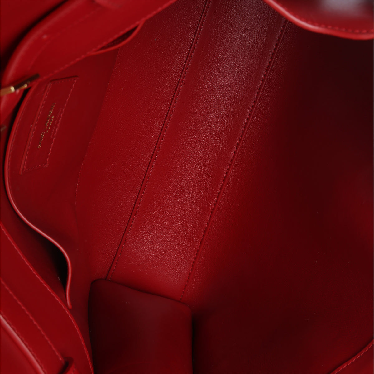 Saint Laurent Red Calfskin Medium Manhattan Shoulder Bag Handbag ad1
