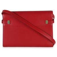 Saint Laurent Red Calfskin Medium Manhattan Shoulder Bag Handbag bv