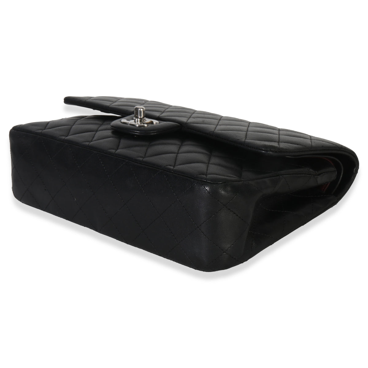 Chanel Black Quilted Lambskin Medium Classic Double Flap Bag Handbag box