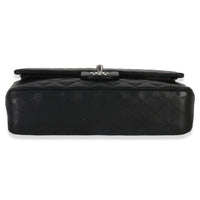 Chanel Black Quilted Lambskin Medium Classic Double Flap Bag Handbag stamp