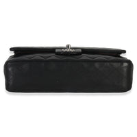 Chanel Black Quilted Lambskin Medium Classic Double Flap Bag Handbag stamp