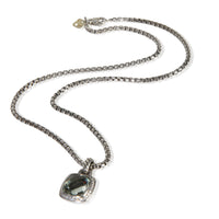 David Yurman Sterling Silver Prasiolite and Diamond Albion Pendant pv