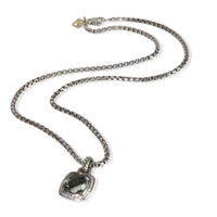 Sterling Silver Prasiolite and Diamond Albion Pendant