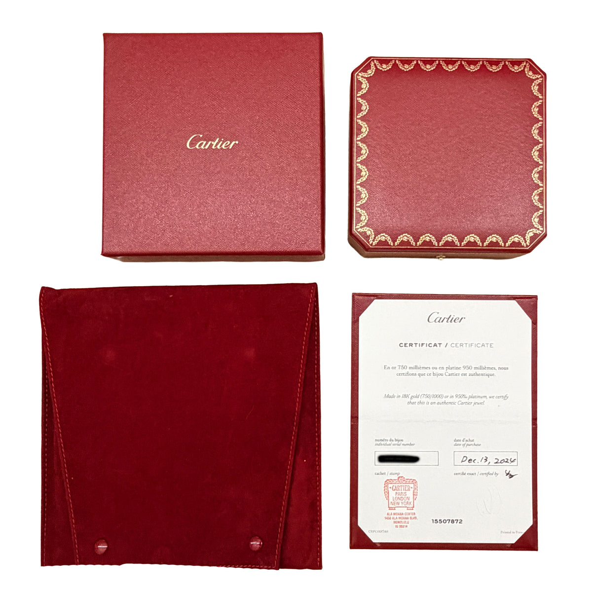 Cartier White Gold Diamond Love Pendant box