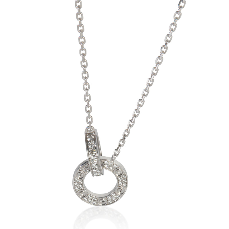 White Gold Diamond Love Pendant