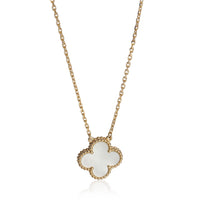 Van Cleef & Arpels Yellow Gold Mother Of Pearl Vintage Alhambra Pendant fv