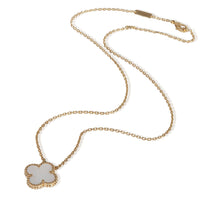 Van Cleef & Arpels Yellow Gold Mother Of Pearl Vintage Alhambra Pendant pv