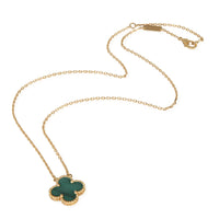 Van Cleef & Arpels Yellow Gold Malachite Vintage Alhambra Pendant bv