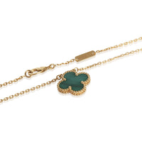 Van Cleef & Arpels Yellow Gold Malachite Vintage Alhambra Pendant pv
