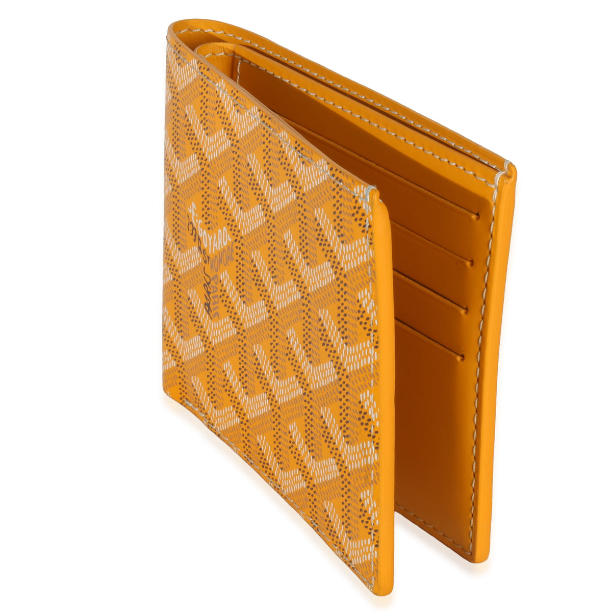 Goyard Yellow ine Canvas Victoire Wallet Wallet stamp