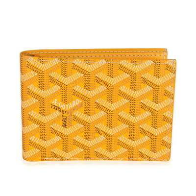 Yellow Goyardine Canvas Victoire Wallet