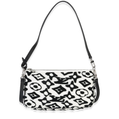 x UF Black White Tufted Monogram Pochette Accessories